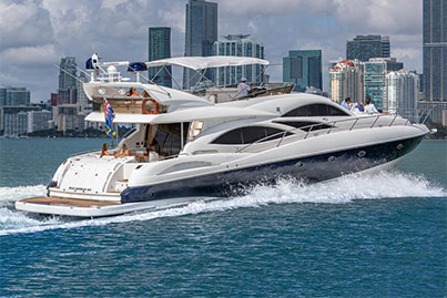 Sunseeker Manhattan 74 Giuli rental Miami